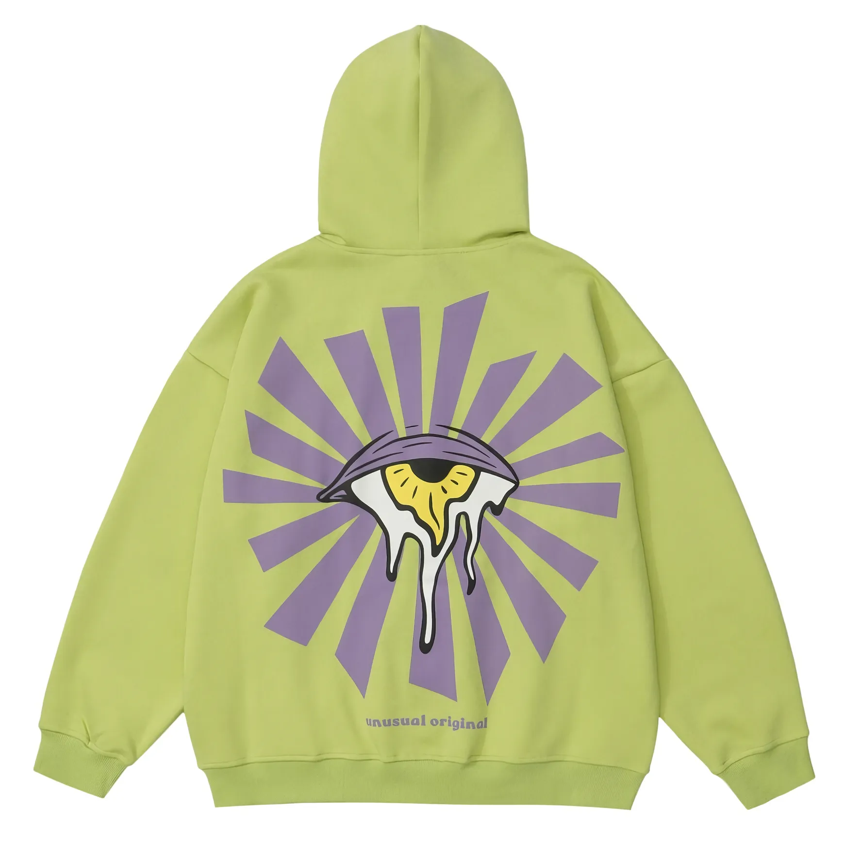 Lime Green Graphic Zip Hoodie