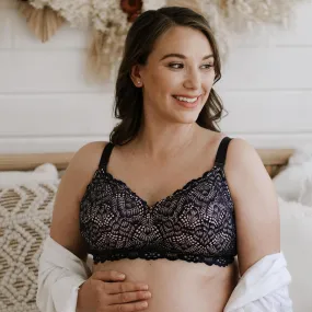 Maternity Bra - Navy Rose