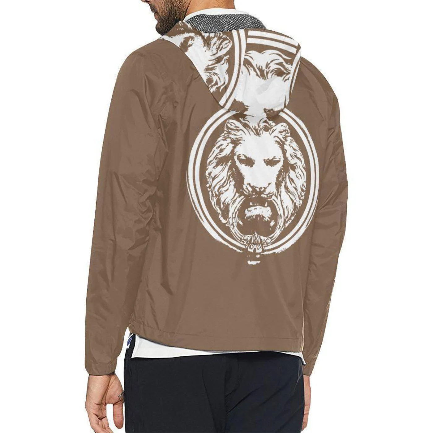 Men's Limited Edition Windbreaker - Brown Back Lion