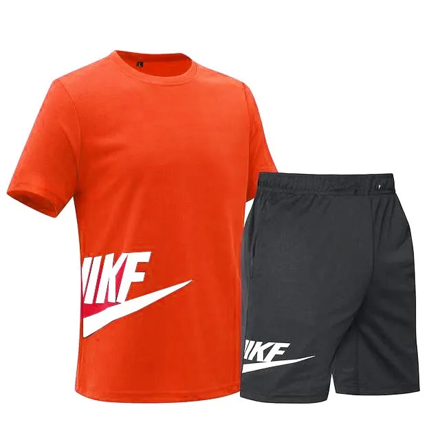 Men's Sports Short Sleeve Thin Breathable T-shirt And Shorts TS33