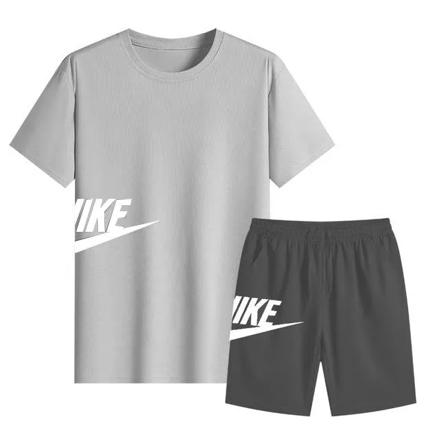 Men's Sports Short Sleeve Thin Breathable T-shirt And Shorts TS33