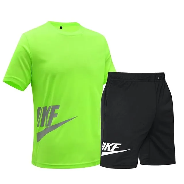 Men's Sports Short Sleeve Thin Breathable T-shirt And Shorts TS33