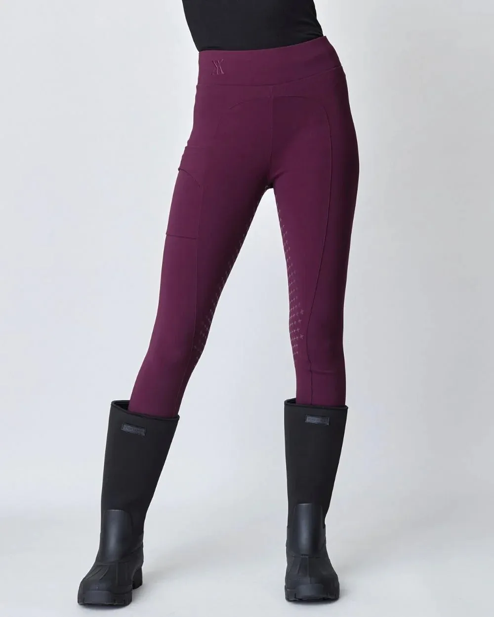 Сompression Pull-On Riding Breeches Burgundy