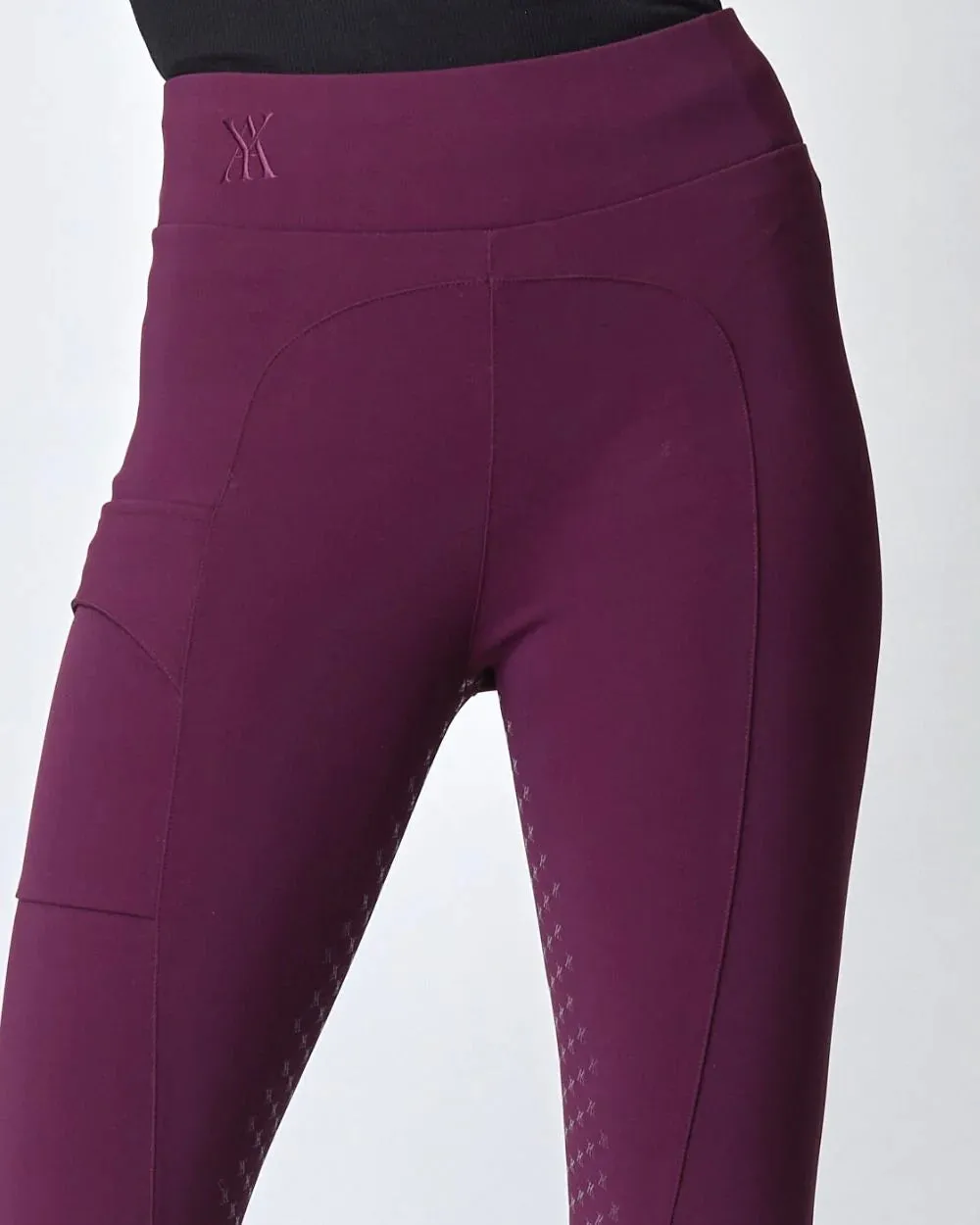 Сompression Pull-On Riding Breeches Burgundy