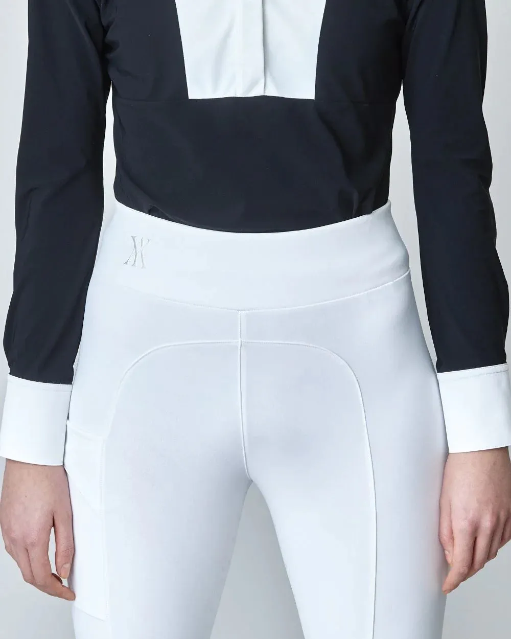 Сompression Pull-On Riding Breeches White