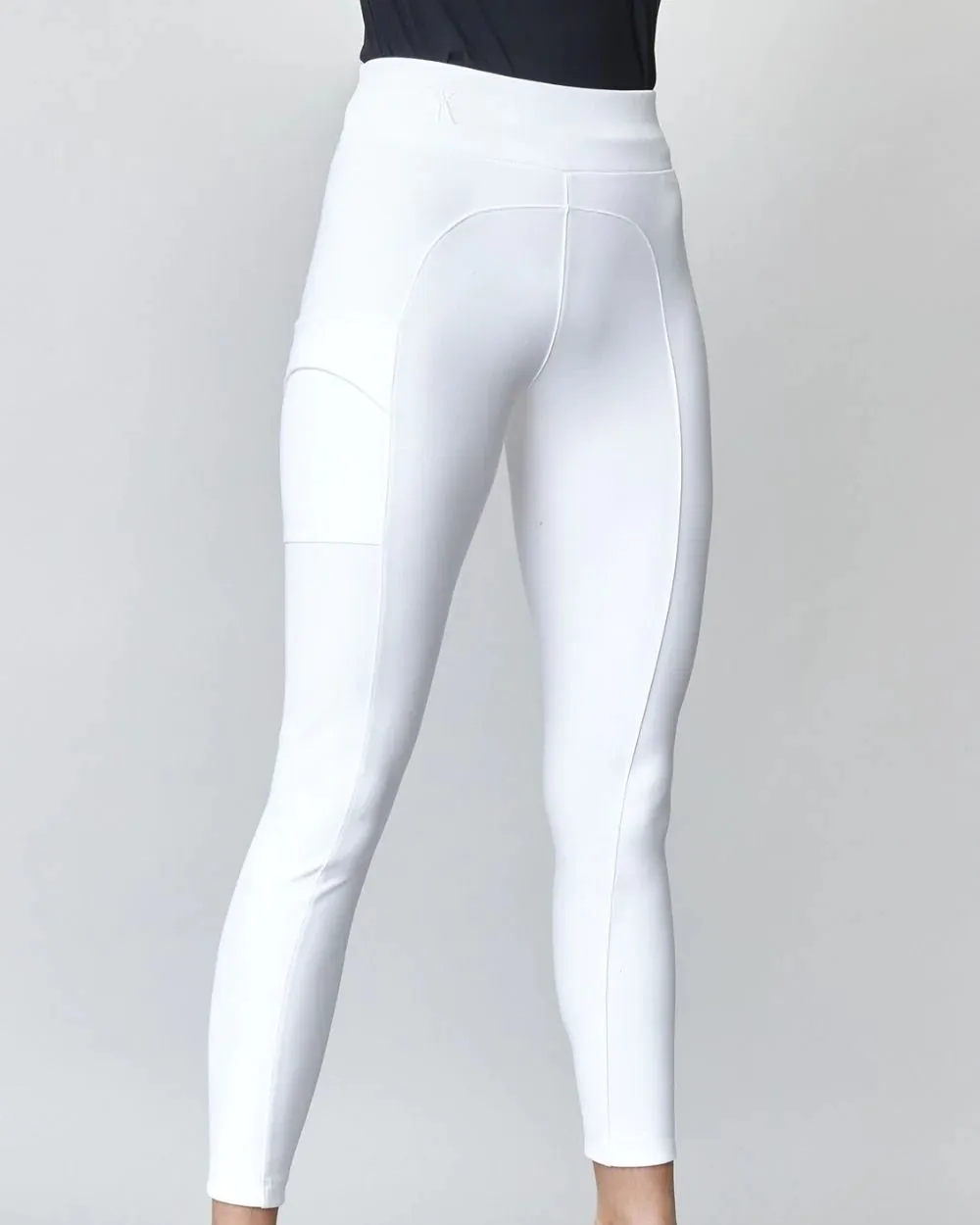 Сompression Pull-On Riding Breeches White