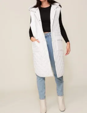 Oversized Quilted Midi Jacket