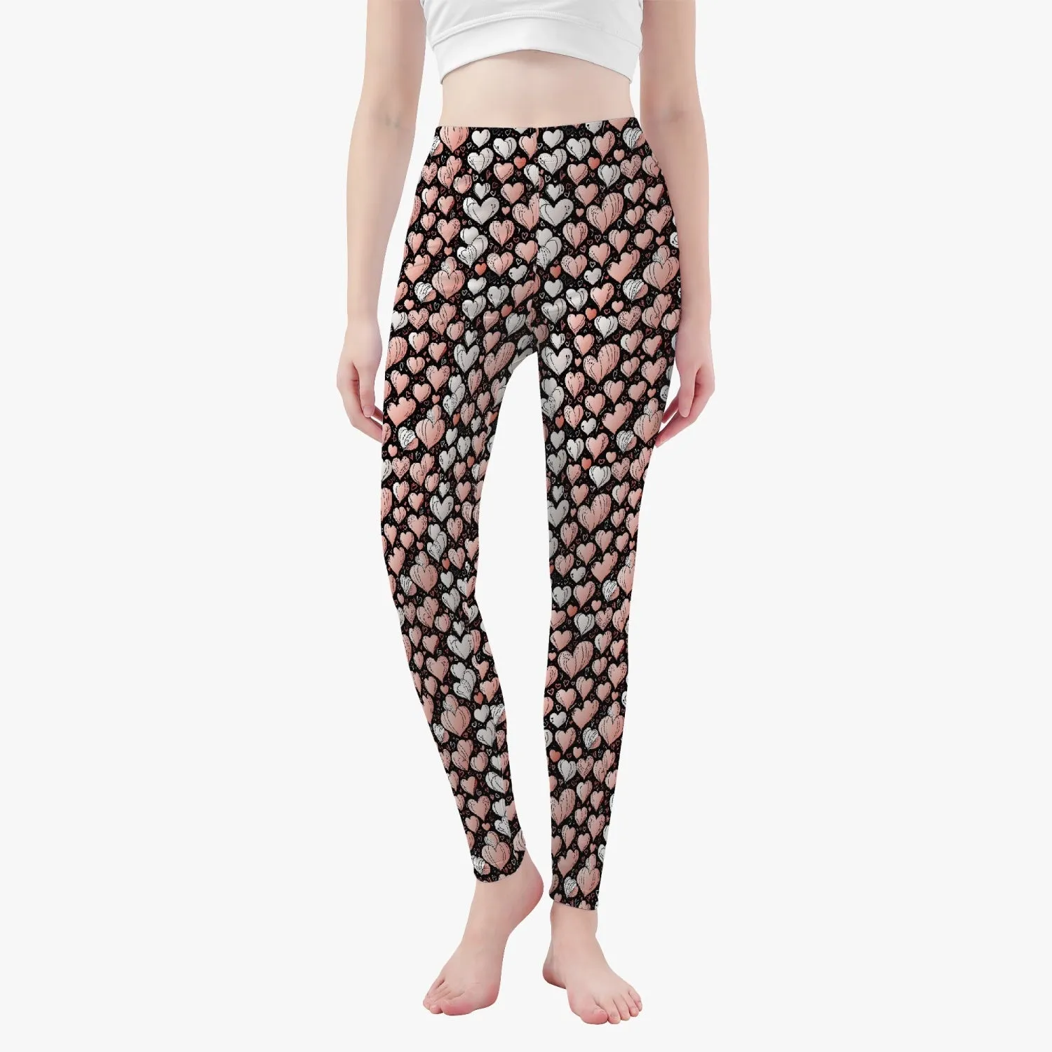 Pink Hearts Women's Yoga Pants