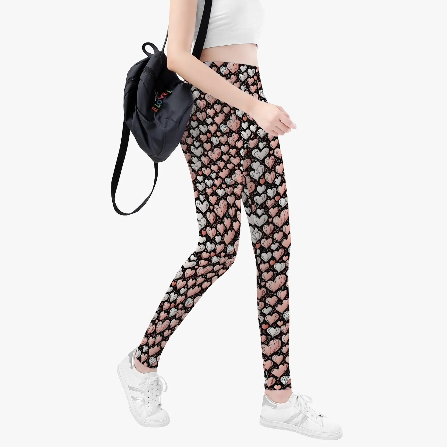 Pink Hearts Women's Yoga Pants