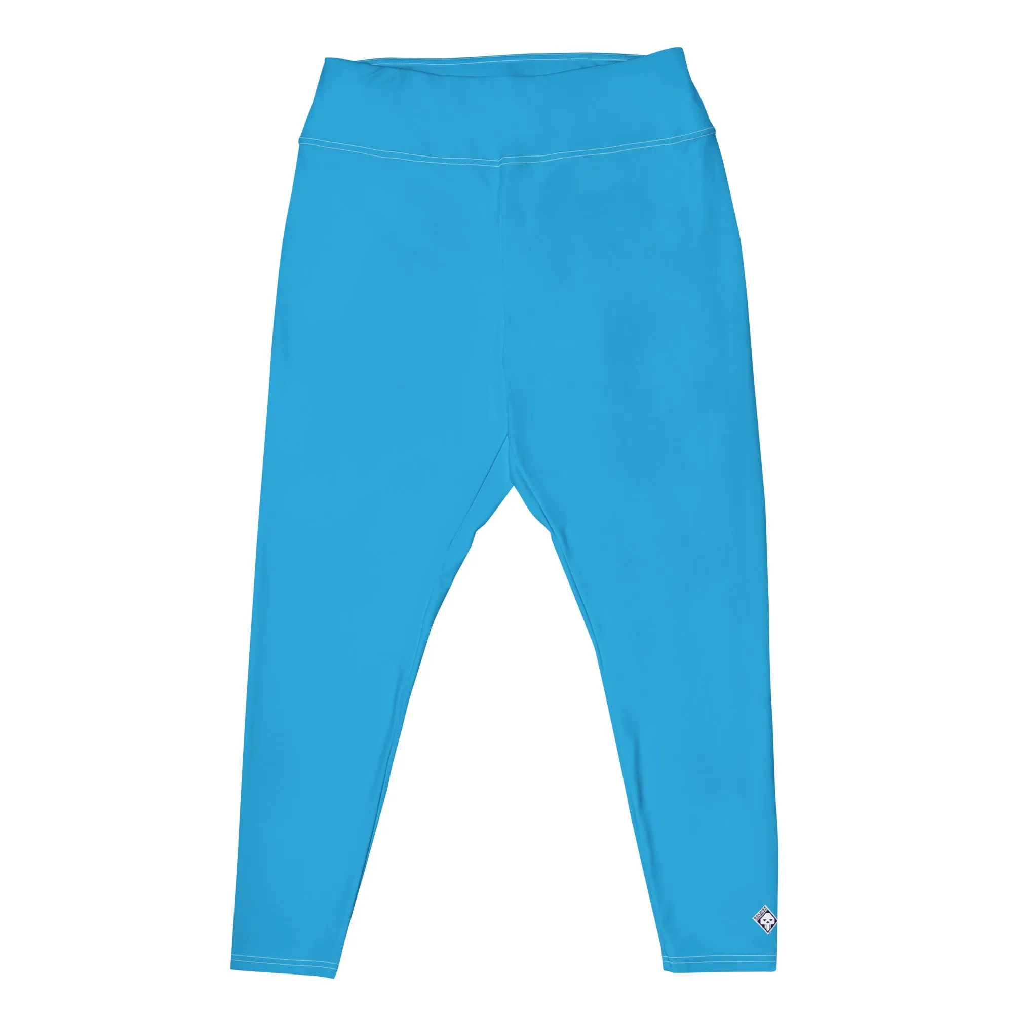 Premium Plus: Solid Color Yoga Pants for Women's Active Lifestyle - Cyan