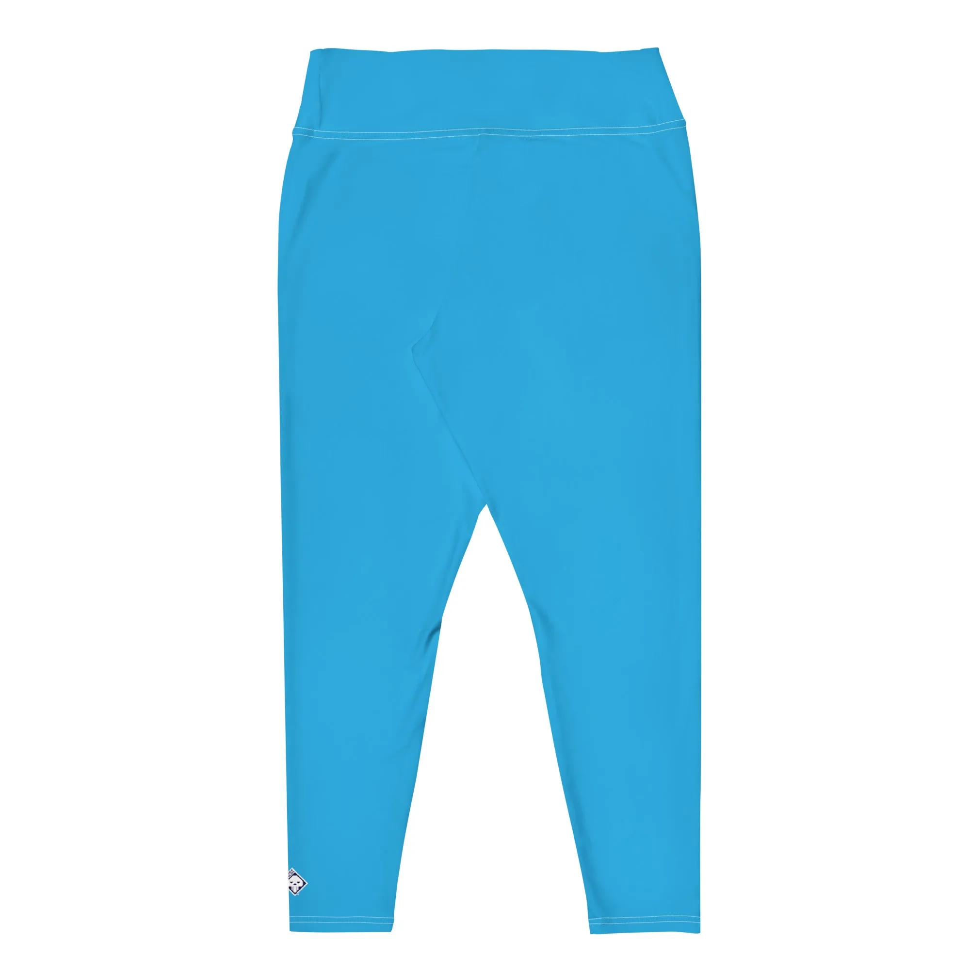 Premium Plus: Solid Color Yoga Pants for Women's Active Lifestyle - Cyan