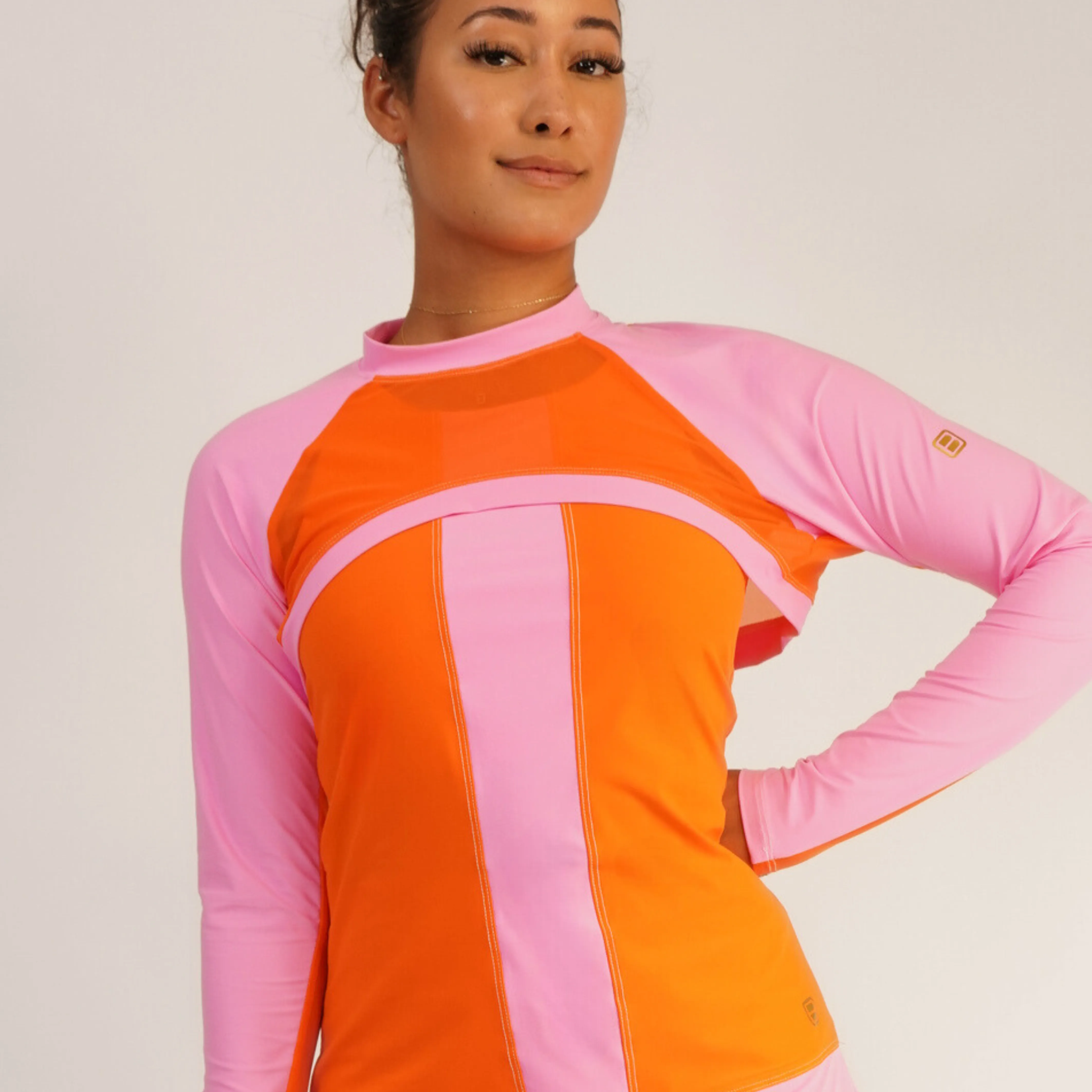 PULL-OVER SUN BOLERO Pink & Tangerine