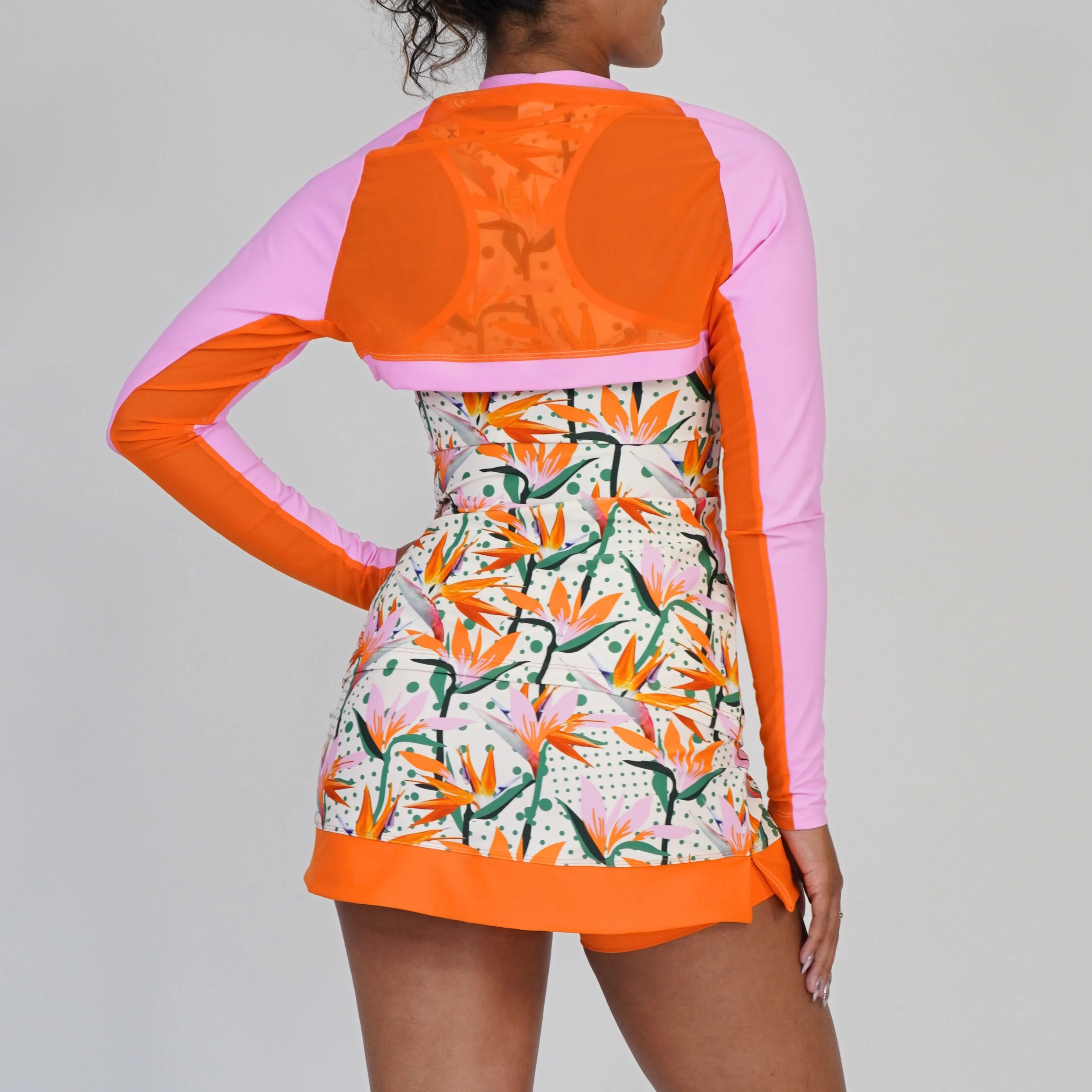 PULL-OVER SUN BOLERO Pink & Tangerine