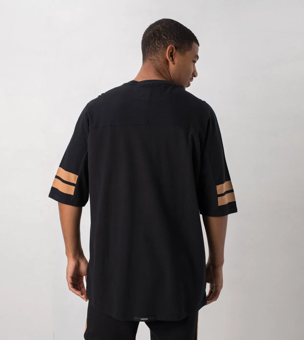 Quarterback Rugger Tee Black