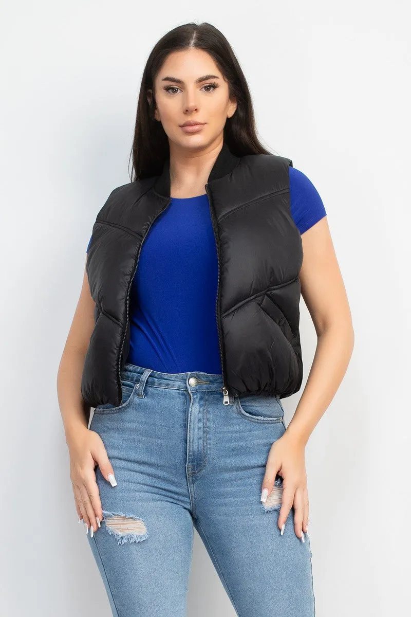 Quilted Zip-Up Vest