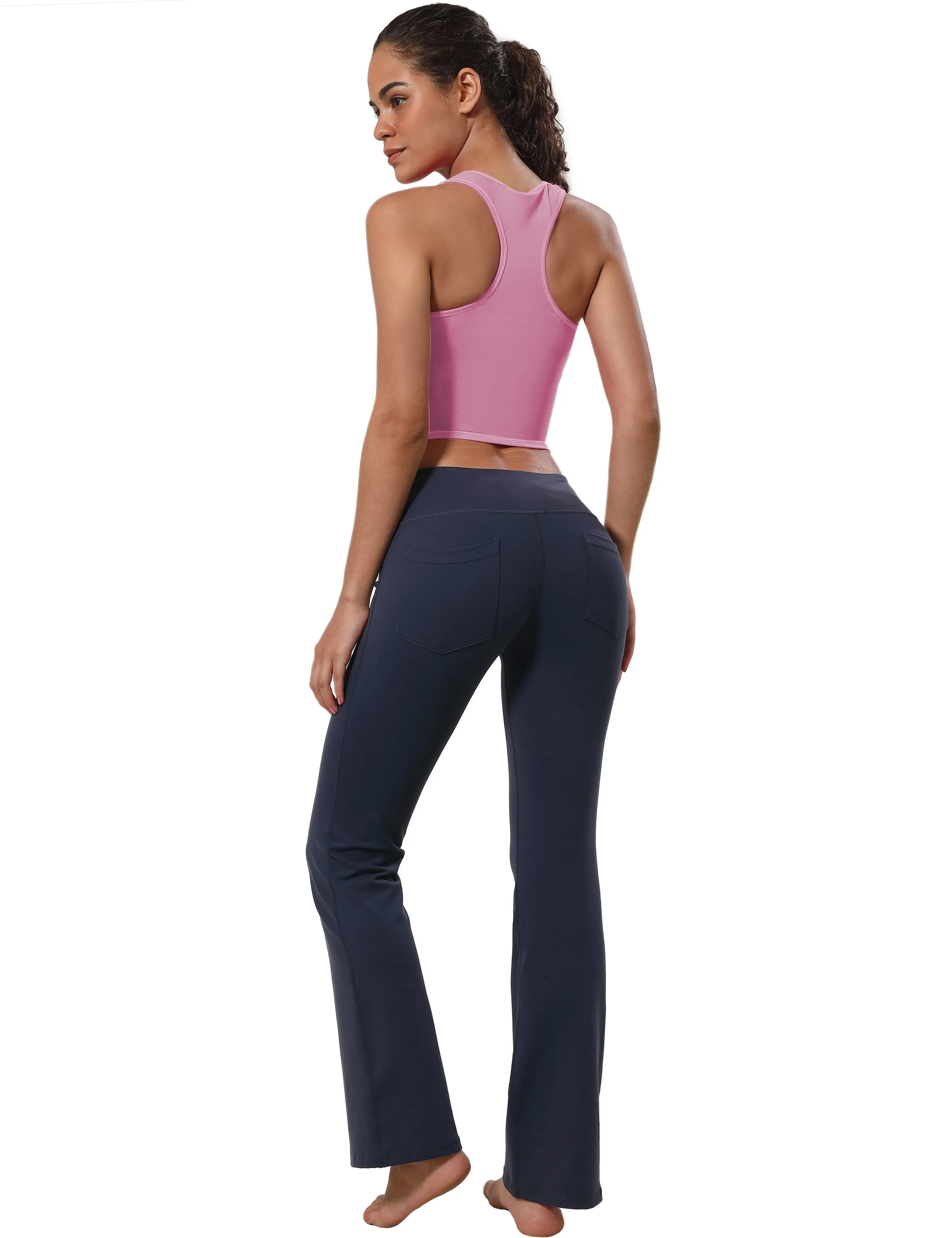 Racerback Athletic Crop Tank Tops lightpink_Jogging