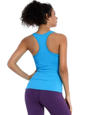 Racerback Athletic Tank Tops electricblue_Pilates