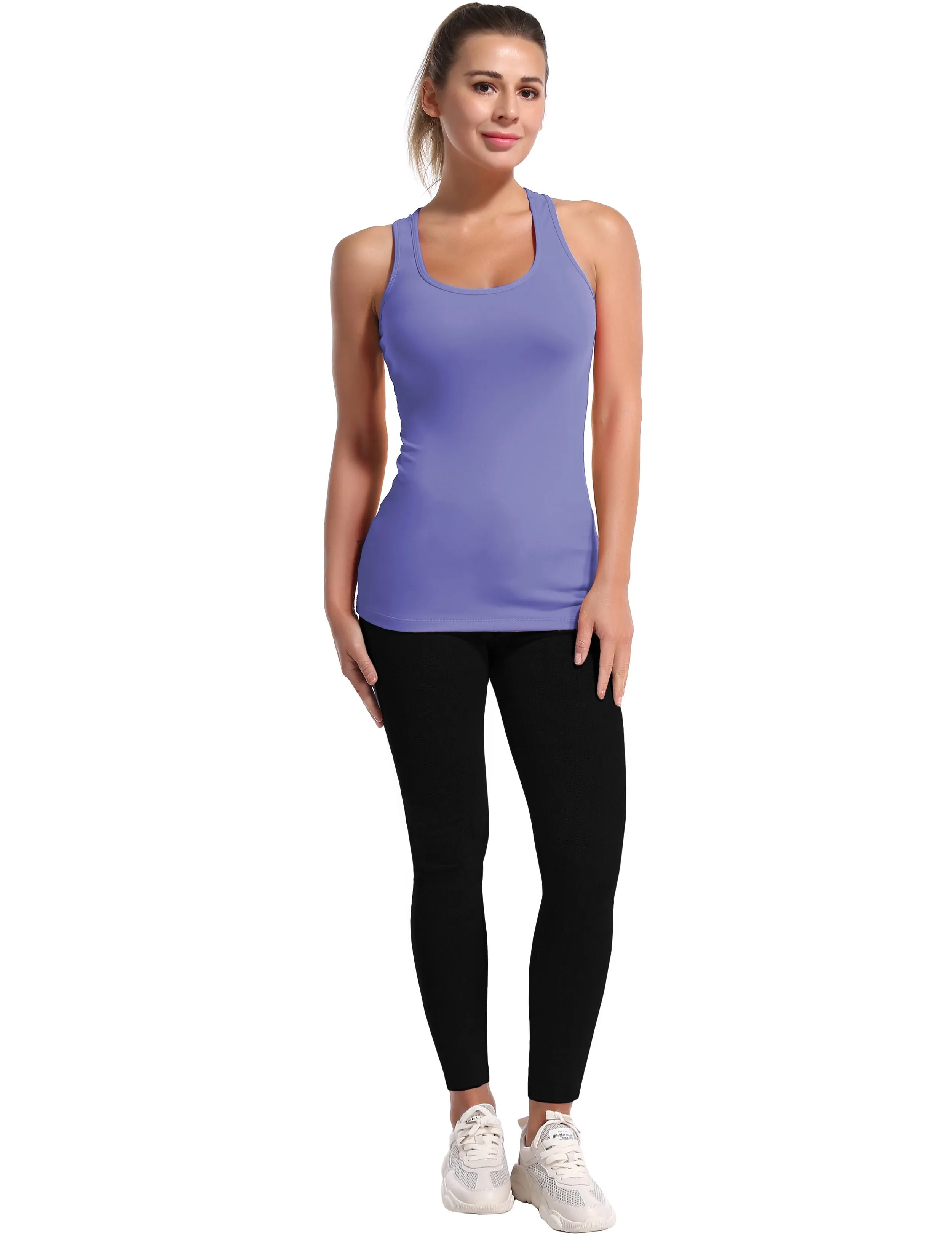 Racerback Athletic Tank Tops lavender_yogastudio