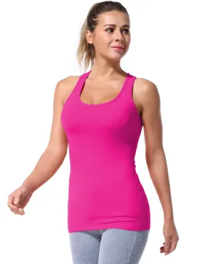 Racerback Athletic Tank Tops magenta_Pilates