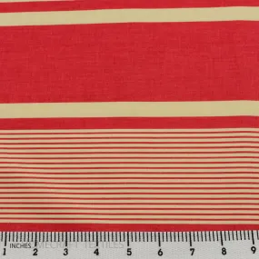 Red Wide Outdoor Stripe Cotton Print