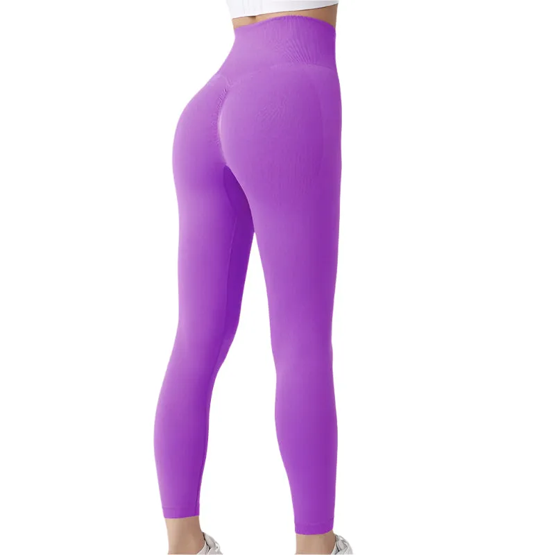 Seamless Leggings Yoga Pants Tummy Control Workout Running Tights For Women