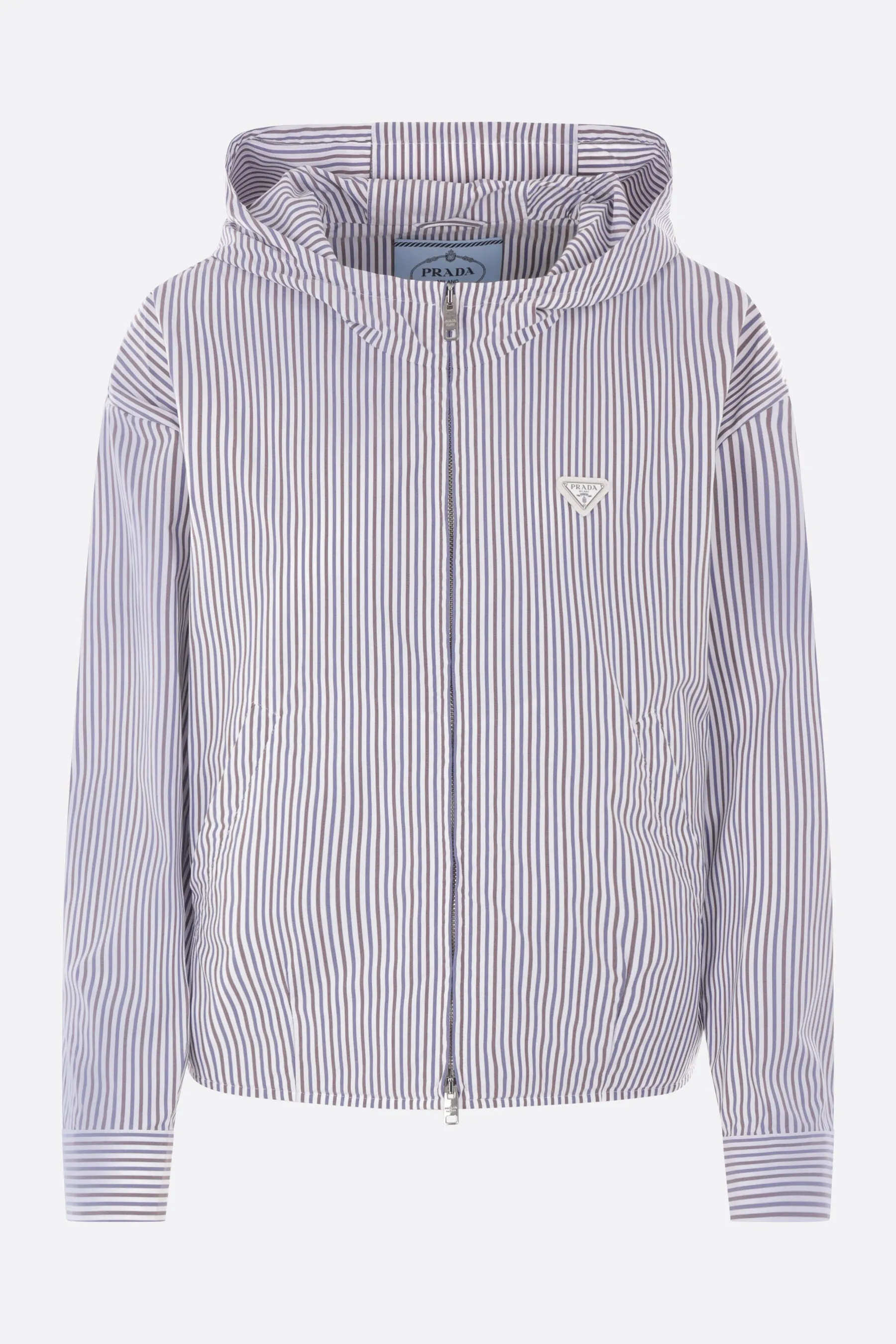 Striped Poplin Windbreaker