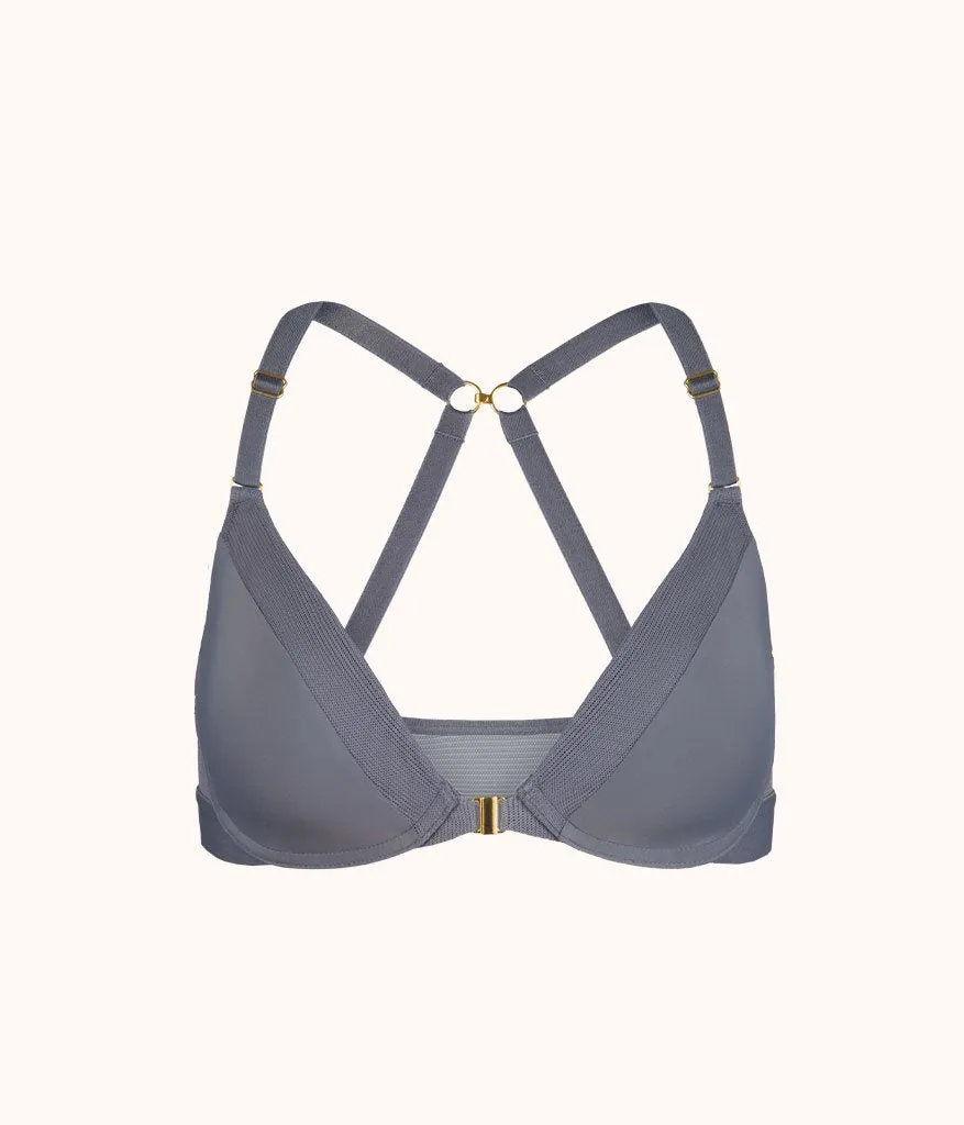 The Front Close No-Wire Bra: Smoke