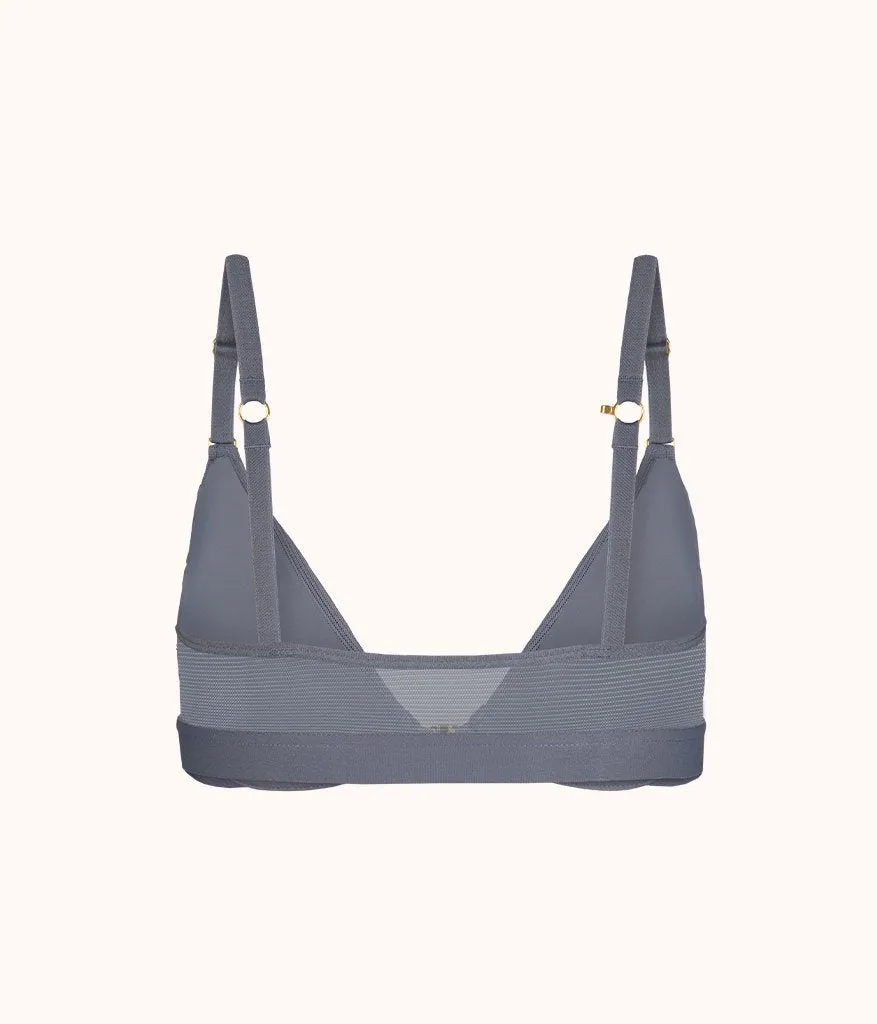 The Front Close No-Wire Bra: Smoke