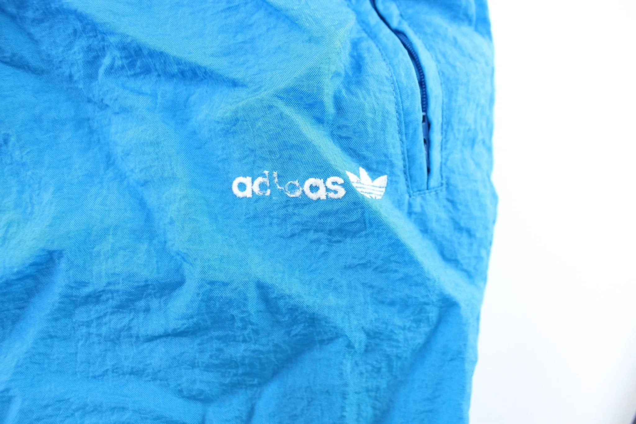 Vintage Adidas Embroidered Logo Aqua Track Pants