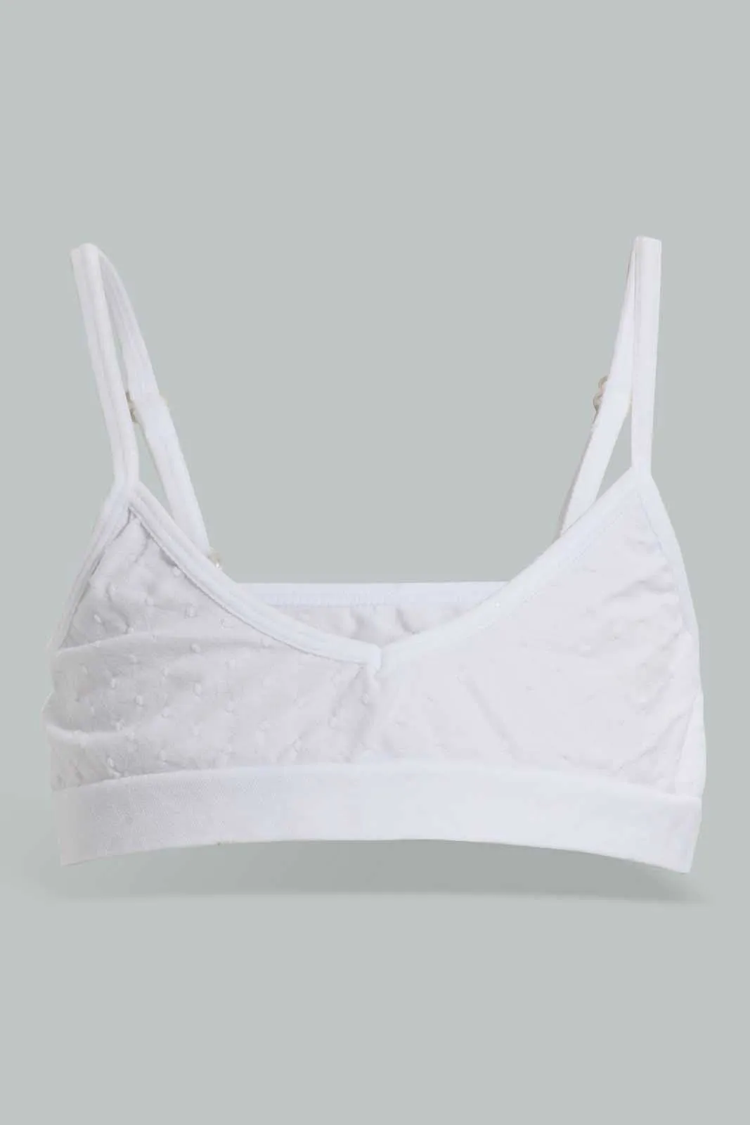 White And Blue Non-Padded Bra For Senior Girls (2 Pack)