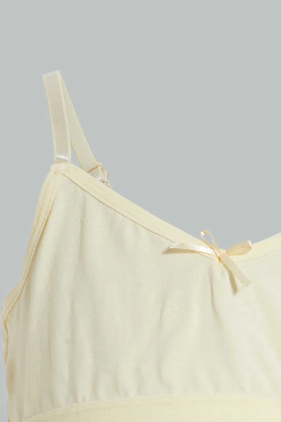 White And Yellow Non-Padded Bra For Senior Girls (2 Pack)