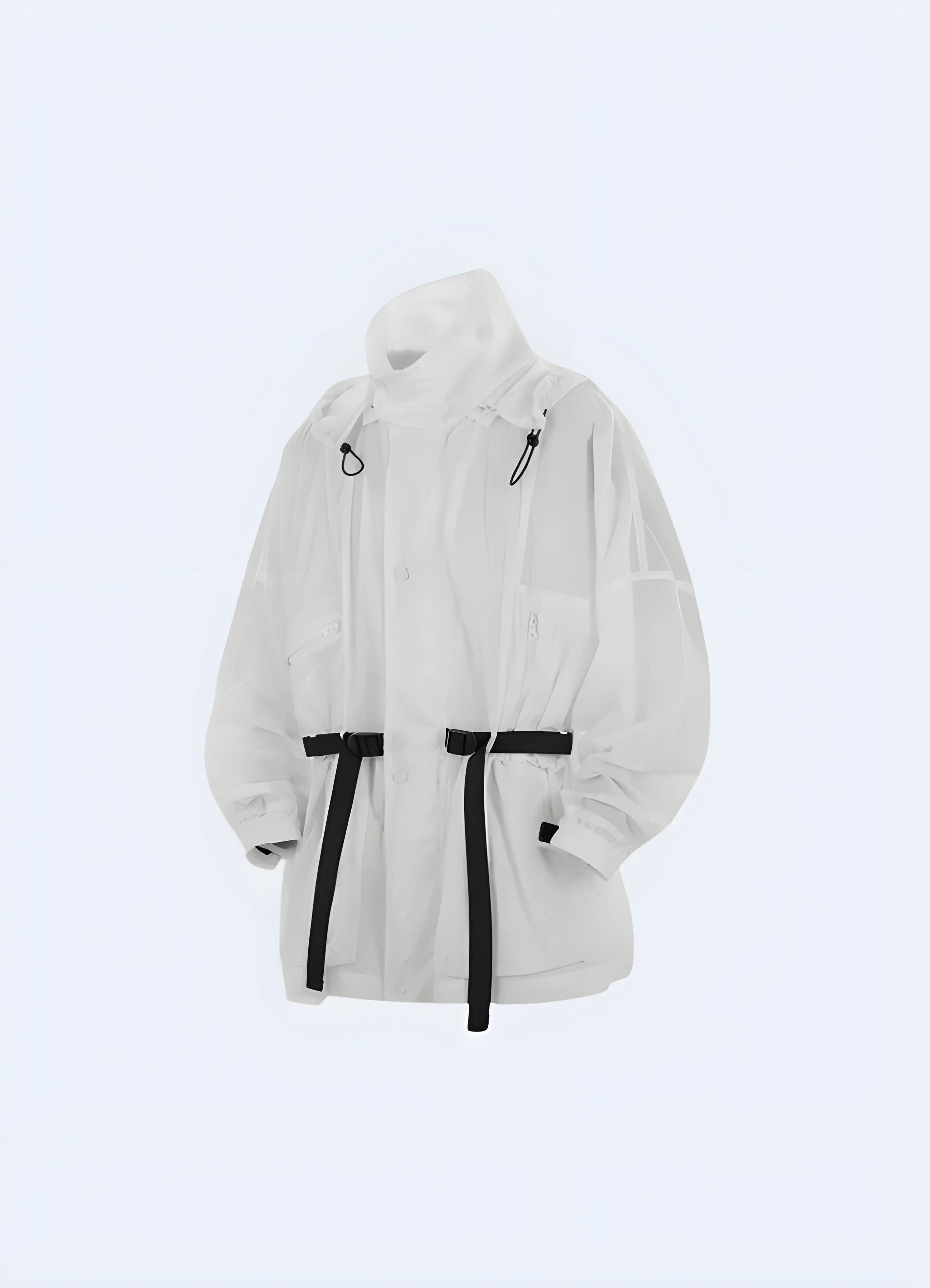 White Streetwear Windbreaker